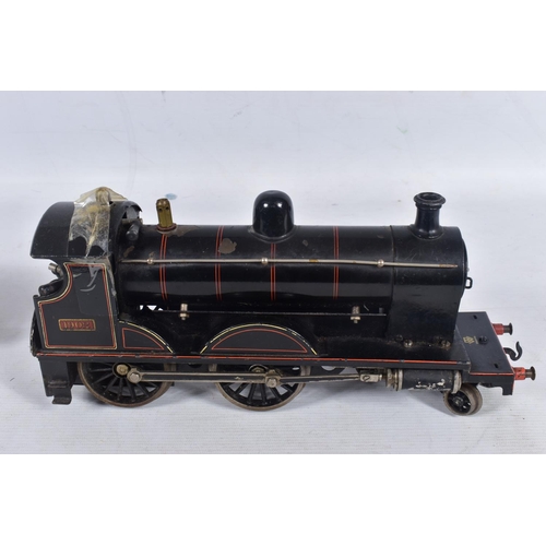 237 - A BING GAUGE ONE LIVE STEAM 4-4-0 LOCOMOTIVE AND TENDER, not tested, No.1902, lined black livery, ap... 