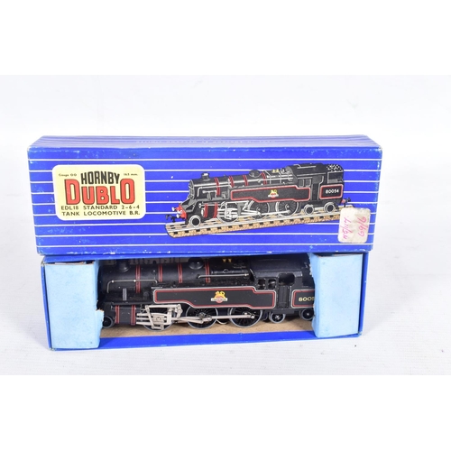 238 - TWO BOXED HORNBY DUBLO LOCOMOTIVES, Class 4MT Standard Tank No.80054, B.R. lined black livery (EDL18... 