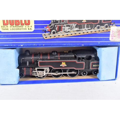 238 - TWO BOXED HORNBY DUBLO LOCOMOTIVES, Class 4MT Standard Tank No.80054, B.R. lined black livery (EDL18... 