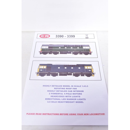 240 - A BOXED HELJAN O GAUGE CLASS 33 LOCOMOTIVE, B.R. green livery (3390), looks to have hardly ever been... 