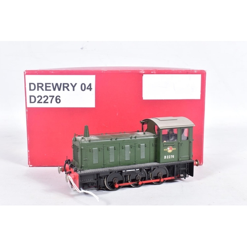 241 - A BOXED BACHMANN BRASSWORKS O GAUGE DREWRY CLASS 04 SHUNTER, No.D2276, lightly weathered B.R. green ... 