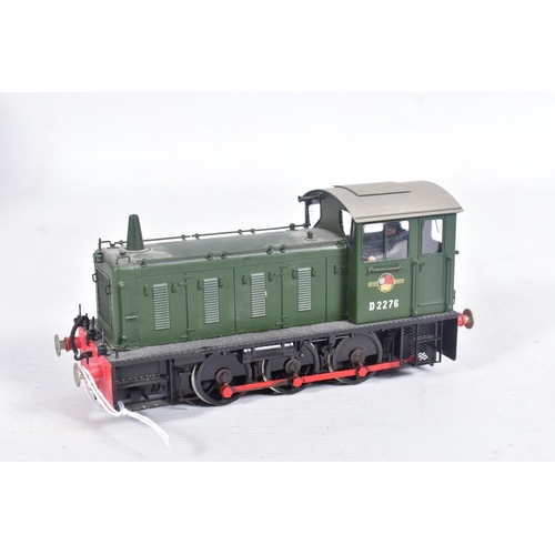 241 - A BOXED BACHMANN BRASSWORKS O GAUGE DREWRY CLASS 04 SHUNTER, No.D2276, lightly weathered B.R. green ... 