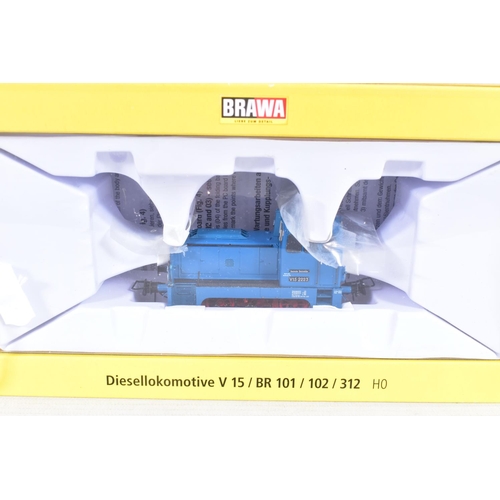 250 - TWO BOXED BRAWA HO GAUGE D.R. DIESEL LOCOMOTIVES, Class BR 119 (41106) and Class V15 Shunter (42606)... 