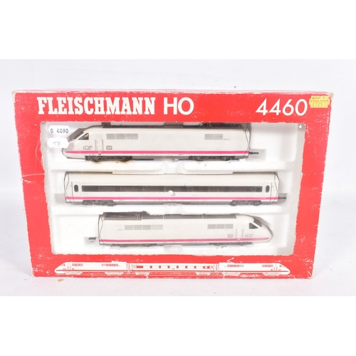 253 - A BOXED FLEISCHMANN HO GAUGE D.B. ICE THREE CAR SET, No.4460, with three additional individually box... 