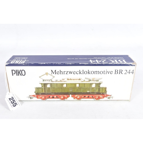 255 - FOUR BOXED PIKO HO GAUGE LOCOMOTIVES, D.B. Class 104 electric (51006), D.R. ClassE44  No. BR244 elec... 