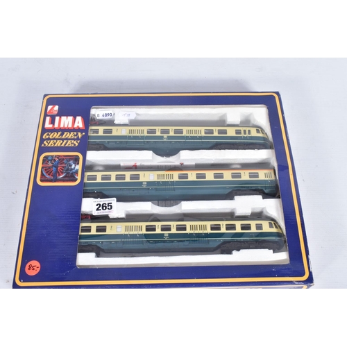 265 - A BOXED LIMA GOLDEN SERIES HO GAUGE D.B. CLASS 430 THREE CAR E.M.U. SET, No.149800GP, all EX in box ... 