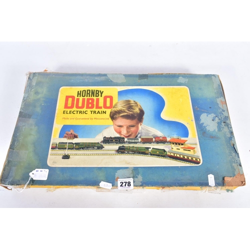 278 - A BOXED HORNBY DUBLO DUCHESS OF MONTROSE PASSENGER TRAIN SET, No.EDP12, comprising Duchess class loc... 