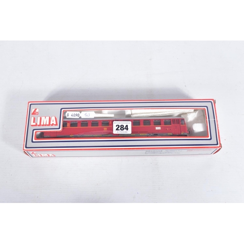 284 - A BOXED LIMA HO GAUGE D.B. CLASS 515 DIESEL RAILBUS, AND UNPOWERED CLASS 815 DRIVING TRAILER SET, No... 