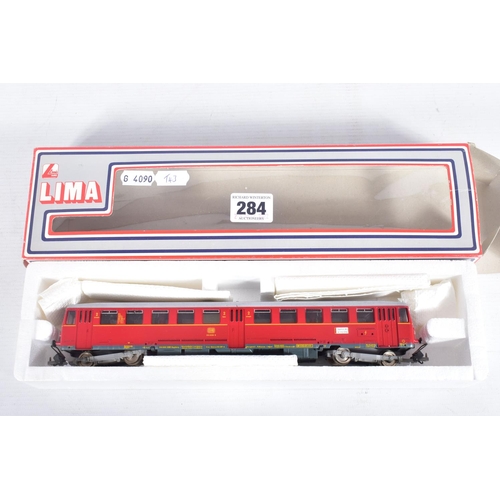 284 - A BOXED LIMA HO GAUGE D.B. CLASS 515 DIESEL RAILBUS, AND UNPOWERED CLASS 815 DRIVING TRAILER SET, No... 