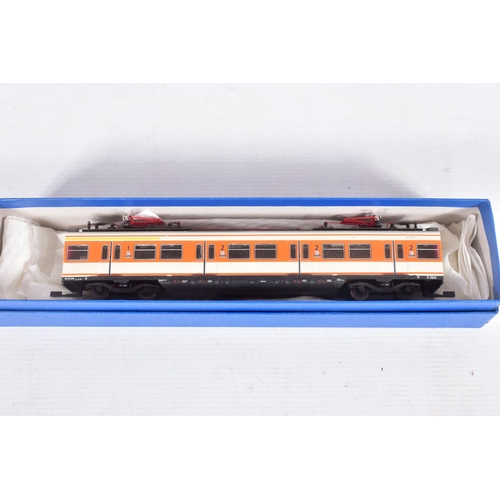 293 - A BOXED ROCO HO GAUGE D.B. CLASS 420 THREE CAR E.M.U. SET, No.63007, with part used decal sheet and ... 