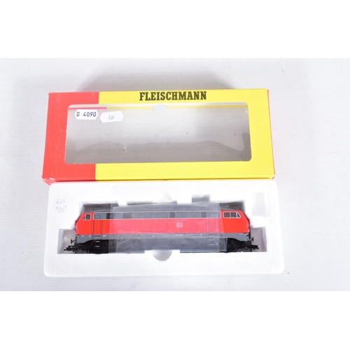 295 - SEVEN BOXED HO GAUGE D.B. DIESEL LOCOMOTIVES, Fleischmann Class 218 (4236),Class 221 (x 3) (4235), H... 