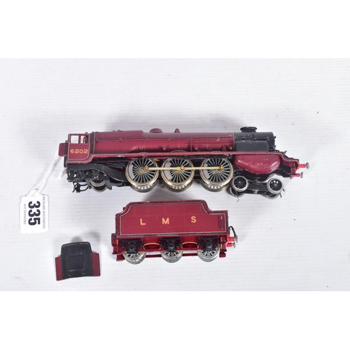 335 - A CONSTRUCTED KEYSER KITS OO GAUGE L.M.S. TURBOMOTIVE LOCOMOTIVE AND TENDER KIT, No.6202, (L41) L.M.... 