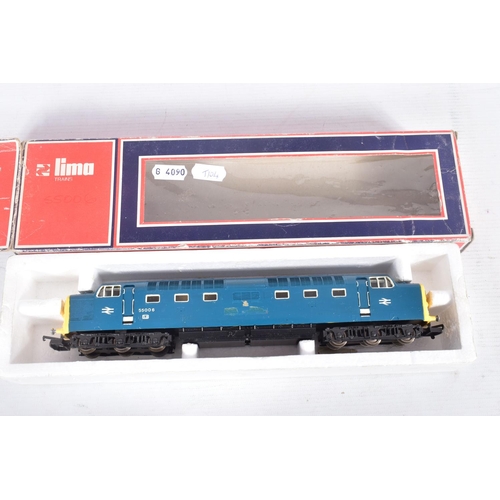 340 - FIVE BOXED OO GAUGE B.R. LOCOMOTIVES, Mainline Class 42 (37-073), Lima Class 50 (x 2) (L205140) and ... 