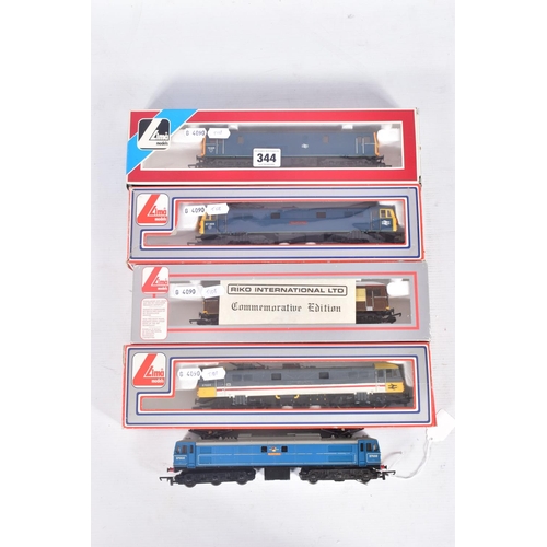 344 - FOUR BOXED LIMA OO GAUGE ELECTRIC AND ELECTRO DIESEL LOCOMOTIVES, Class 73 (x 2) (L205186) with Limi... 