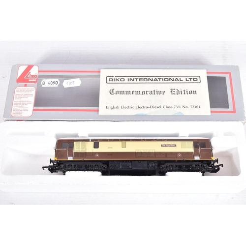 344 - FOUR BOXED LIMA OO GAUGE ELECTRIC AND ELECTRO DIESEL LOCOMOTIVES, Class 73 (x 2) (L205186) with Limi... 