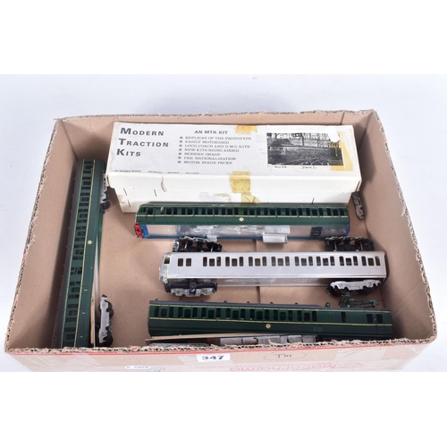 347 - A BOXED MODERN TRACTION KITS OO GAUGE WHITEMETAL KIT OF A B.R. CLASS 304/1 FOUR CAR E.M.U. SET, No.M... 