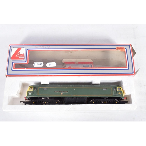 348 - FOUR BOXED LIMA OO GAUGE B.R. DIESEL LOCOMOTIVES, Class 33 (L205114), has been repainted, Class 47 (... 