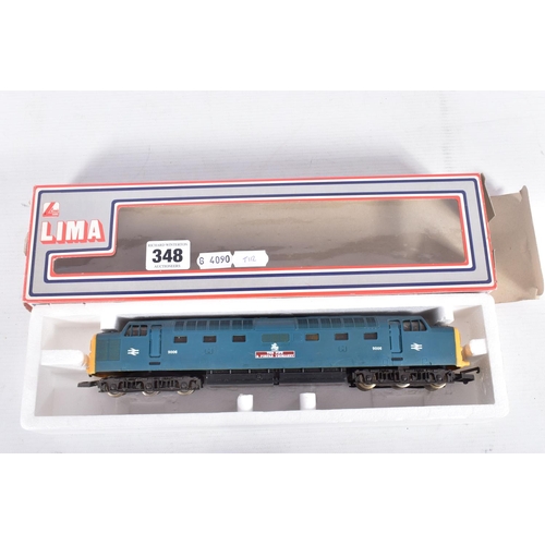 348 - FOUR BOXED LIMA OO GAUGE B.R. DIESEL LOCOMOTIVES, Class 33 (L205114), has been repainted, Class 47 (... 