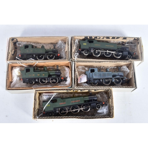 355 - FIVE BOXED AIRFIX OO GAUGE G.W.R. LOCOMOTIVES, all in playworn condition, 2 x class 61XX tank locomo... 