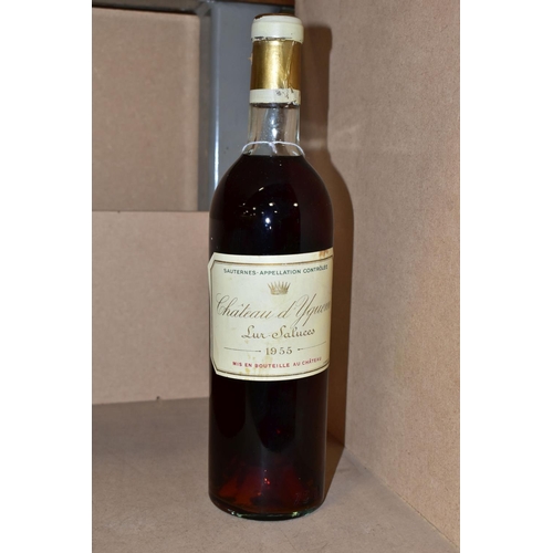 252 - CHATEAU D'YQUEM LUR-SALUCES 1955, 1er Grand Cru Classe, one bottle of the famous Sauternes wine from... 