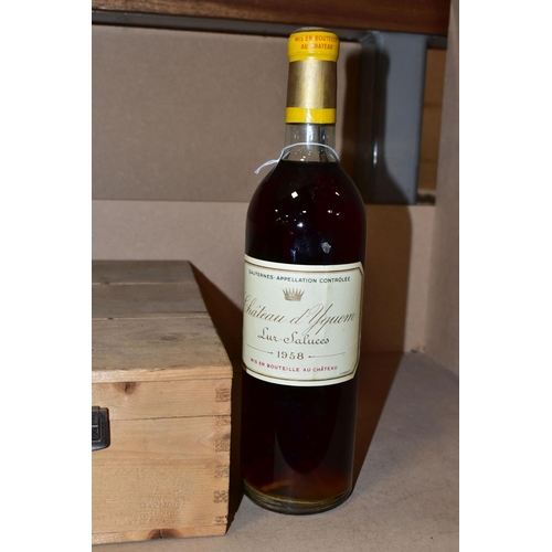 253 - CHATEAU D'YQUEM LUR-SALUCES 1958, 1er Grand Cru Classe one bottle of the famous Sauternes wine from ... 