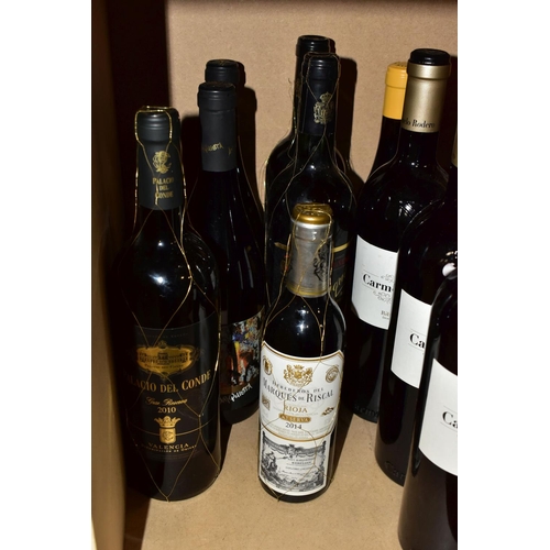 263 - WINE, eighteen bottles of Spanish Red Wine comprising nine bottles of ALTOS R PIGEAGE 2017 Rioja, 15... 