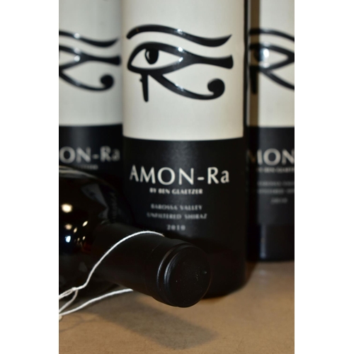 269 - WINE, comprising four bottles of AMON-RA by Ben Glaetzer Barossa Valley Unfiltered Shiraz 2010, 15.1... 