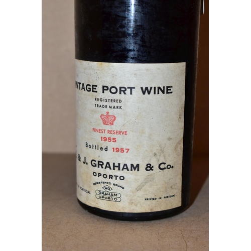 279 - VINTAGE PORT, one bottle of W. & J. Graham & Co. Vintage Port Wine, Finest Reserve 1955 bottled 1957... 