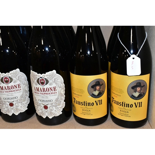 300 - WINE / CHAMPAGNE, nineteen bottles, comprising six bottles of FAUSTINO VII RIOJA, 2020 Tempranillo, ... 