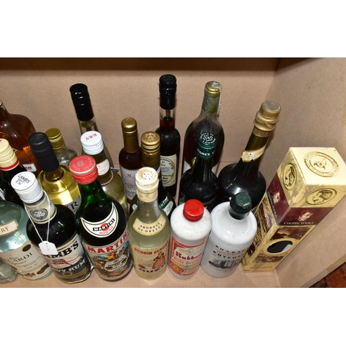 301 - ALCOHOL, twenty-five bottles of a assorted Spirit and Liqueurs to include, Bombay Sapphire Gin, Pimm... 