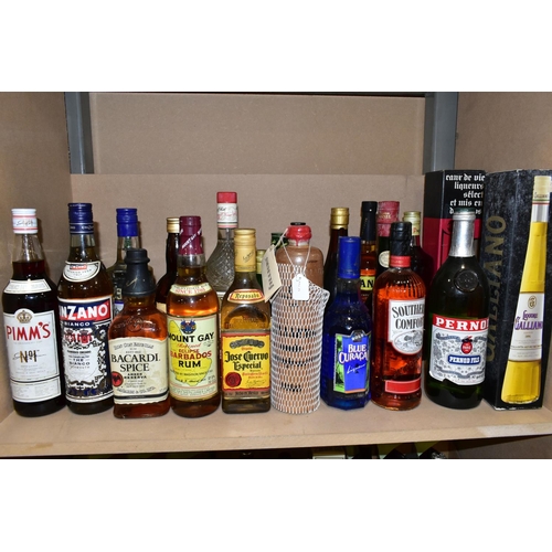 302 - ALCOHOL, twenty-six bottles of assorted Spirit and Liqueurs to include Mount Gay Eclipse Barbados Ru... 