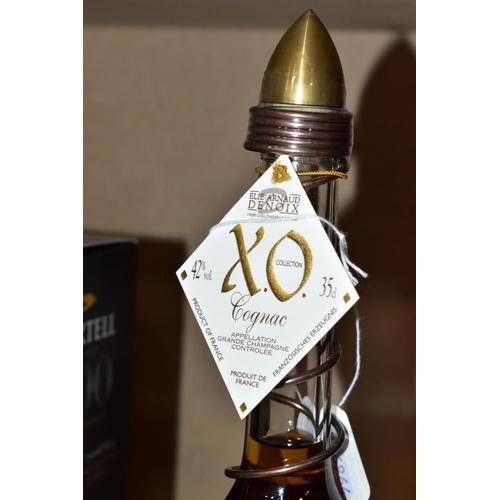 311 - COGNAC, three bottles comprising one bottle of ELIE ARNAUD DENOIX XO Cognac, 42% vol, 35cl, fill lev... 