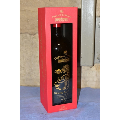 313 - WINE, one 1.5L bottle of CHATEAU TANUNDA Grand Barossa Limited Reserve Shiraz 2019, 14.5% vol in a r... 