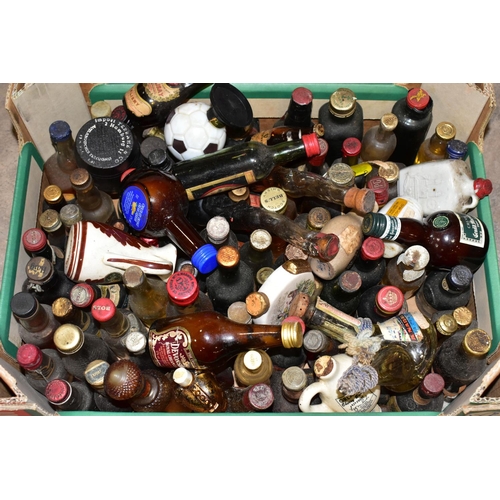 314 - ALCOHOLIC MINIATURES three boxes of Alcoholic 'Miniatures' (est. 200 bottles) which includes Whiskie... 