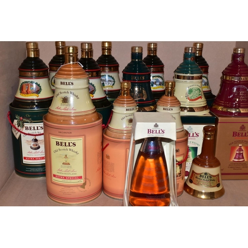 317 - BELL'S WHISKY, fourteen Bell's Whisky Porcelain Decanters comprising nine 'CHRISTMAS' Extra Special ... 