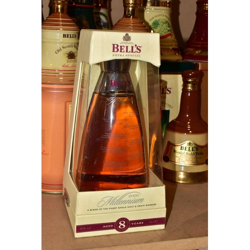 317 - BELL'S WHISKY, fourteen Bell's Whisky Porcelain Decanters comprising nine 'CHRISTMAS' Extra Special ... 