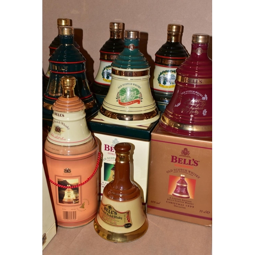 317 - BELL'S WHISKY, fourteen Bell's Whisky Porcelain Decanters comprising nine 'CHRISTMAS' Extra Special ... 