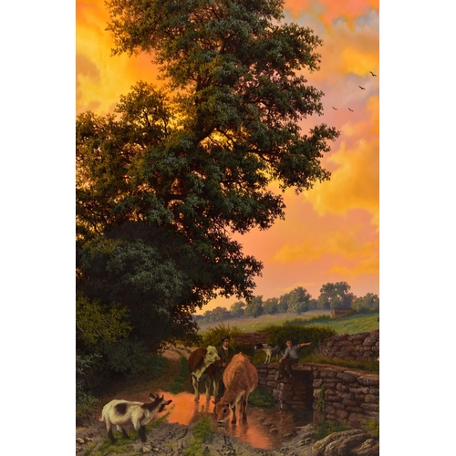 209 - DANIEL VAN DER PUTTEN (NETHERLANDS 1949) 'HARLESTONE BRIDLEWAY, NORTHAMPTONSHIRE', a nostalgic Engli... 