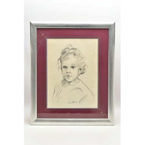 219 - ROBERT LENKIEWICZ (BRITISH 1942-2002) A HEAD AND SHOULDERS PORTRAIT OF A SMALL CHILD, signed lower c... 