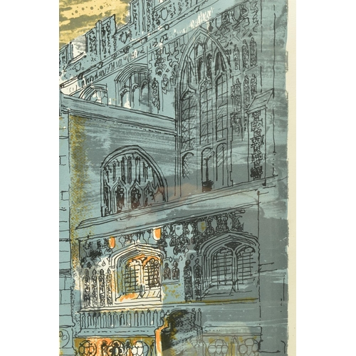 220 - JOHN PIPER (BRITISH 1903-1992) 'LONG MELFORD CHURCH', a limited edition lithographic print, signed a... 