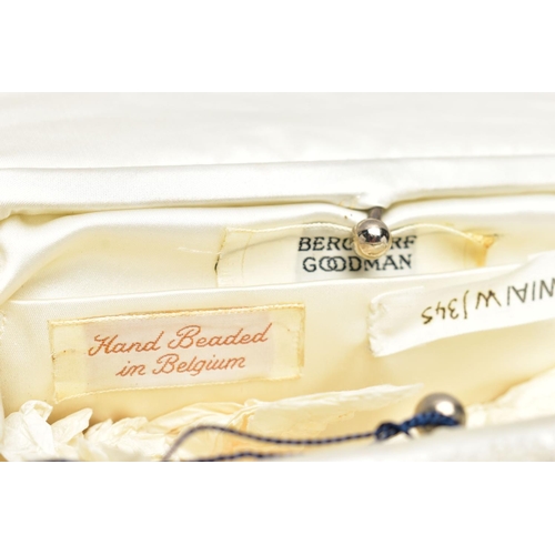 97 - DUKE AND DUCHESS OF WINDSOR INTEREST, a Bergdorf Goodman coloured and white beaded pochette, the two... 