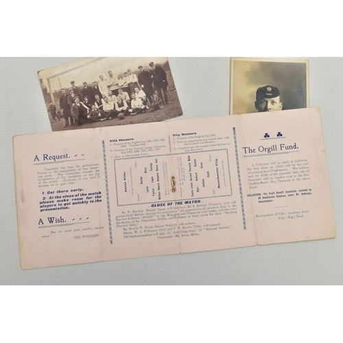 182 - FOOTBALL PROGRAMME - EXTREMELY RARE. On the 28th April 1908, ASTON VILLA played MANCHESTER CITY at S... 