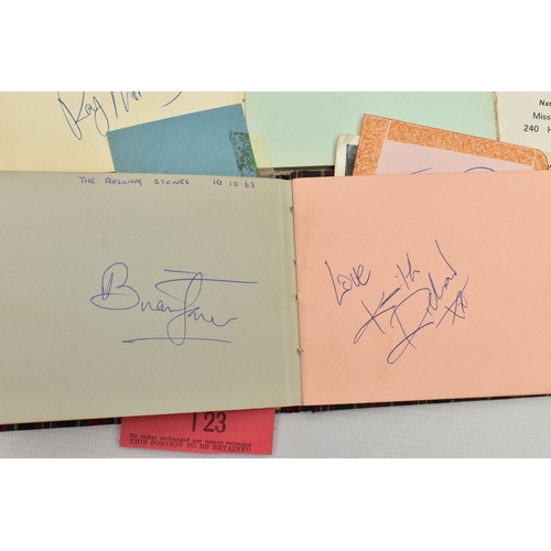 183 - AUTOGRAPHS, two autograph books containing the signatures of pop groups and individual artists from ... 