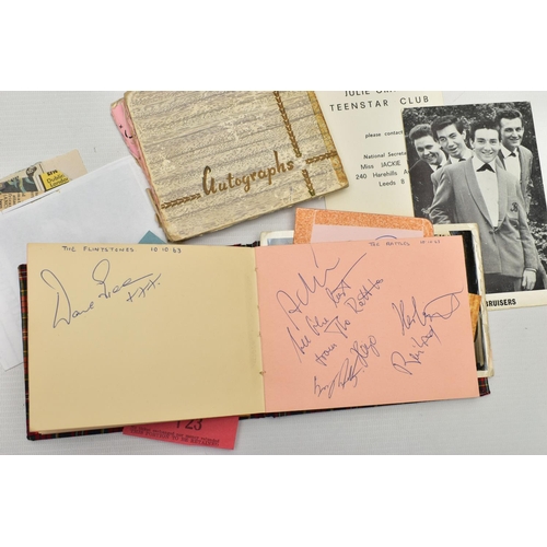 183 - AUTOGRAPHS, two autograph books containing the signatures of pop groups and individual artists from ... 