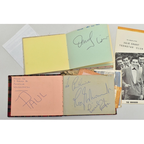 183 - AUTOGRAPHS, two autograph books containing the signatures of pop groups and individual artists from ... 