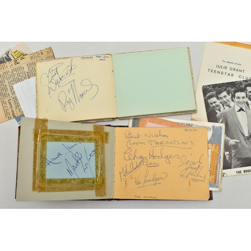 183 - AUTOGRAPHS, two autograph books containing the signatures of pop groups and individual artists from ... 