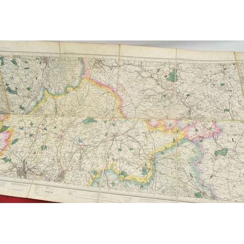 184 - A SMALL QUANTITY OF CLOTH BACKED MAPS, comprising Map of the County of Stafford, published by E. Gre... 