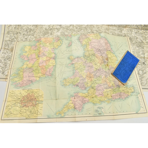 184 - A SMALL QUANTITY OF CLOTH BACKED MAPS, comprising Map of the County of Stafford, published by E. Gre... 