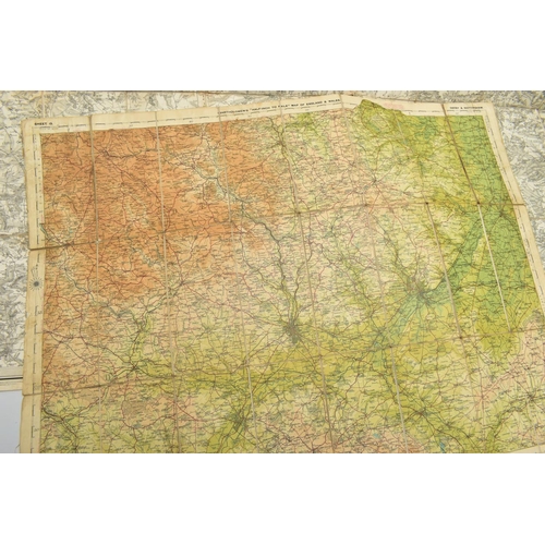 184 - A SMALL QUANTITY OF CLOTH BACKED MAPS, comprising Map of the County of Stafford, published by E. Gre... 