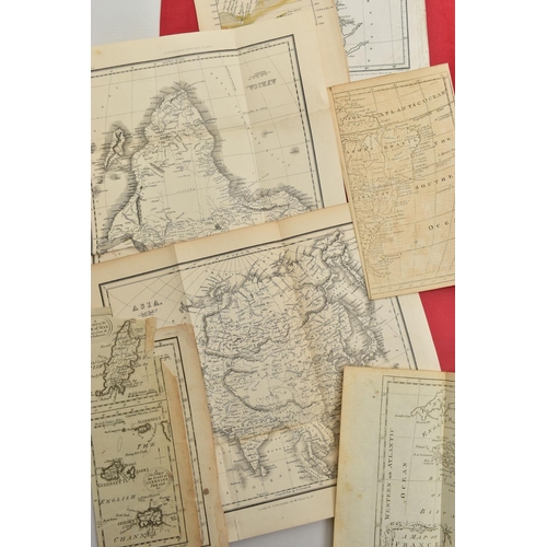 185 - A QUANTITY OF 18TH AND 19TH CENTURY WORLD MAPS, to include 'An accurate map of South America' by Tho... 